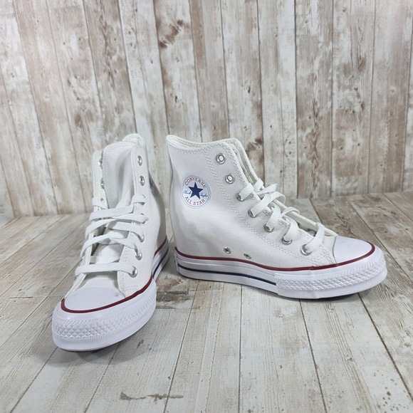 Converse Chuck Taylor All Star Wedge High Top Sneaker White Women's 5.5 - Picture 6 of 8